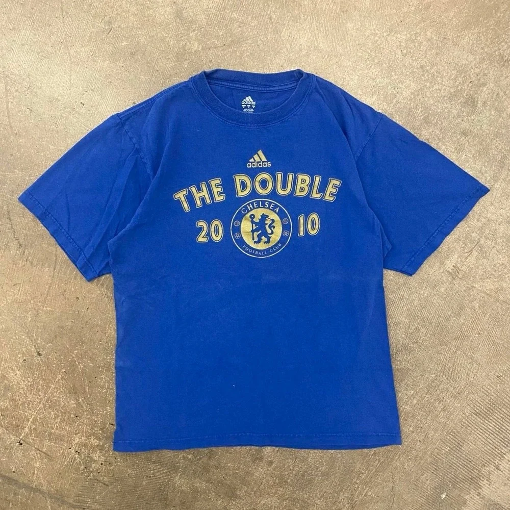 Chelsea Football Club 2010 The Double Champions Adidas Premier League T-Shirt M